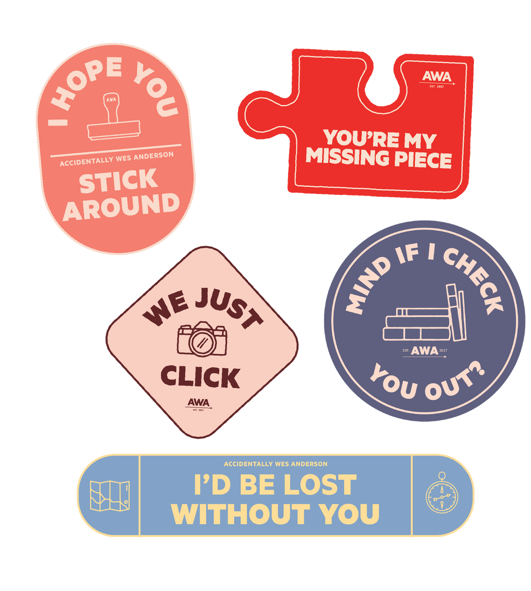 Limited Edition Valentine s Day Sticker Pack AccidentallyWesAnderson limited-edition-valentine-s-day-sticker-pack-accidentallywesanderson
