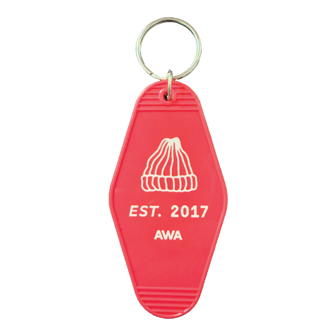 Vintage Style Motel Keychain - Red