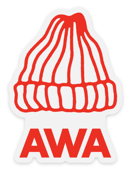 AWA Red Hat Sticker